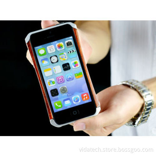 Wood and Aluminum Metal Bumper Case Cover for iPhone 5/5s, Factory